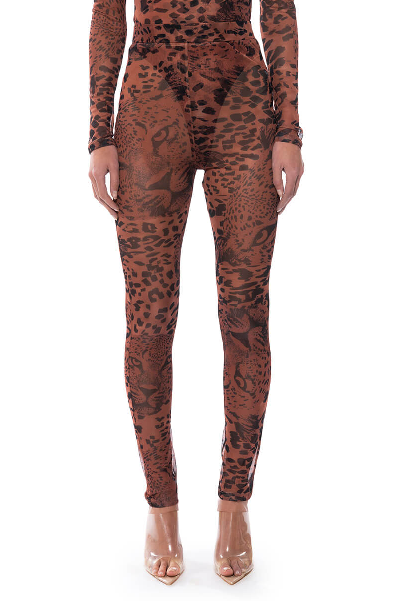WILD CHEETAH PRINT LEGGINGS
