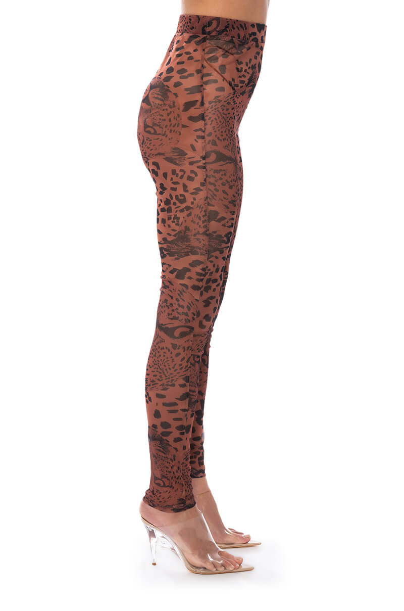 WILD CHEETAH PRINT LEGGINGS