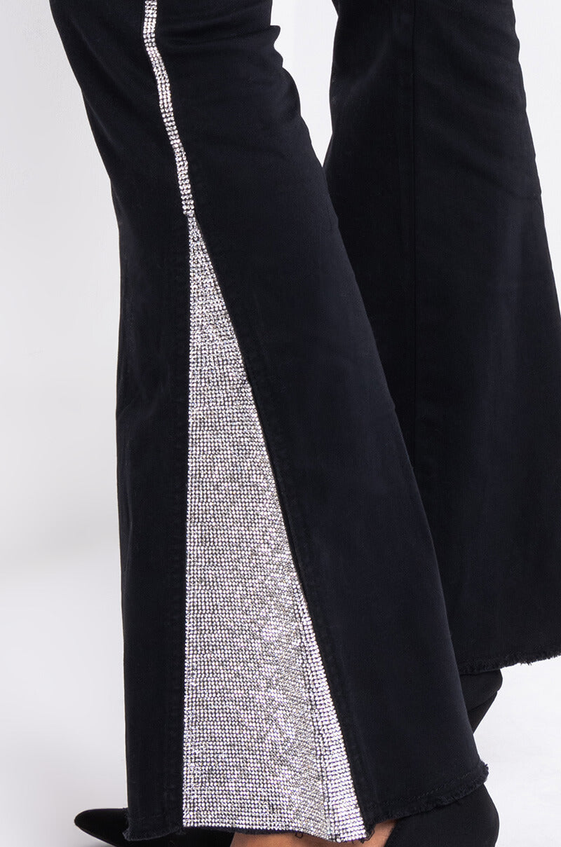 SEXY RHINESTONE DENIM HIGH RISE DENIM