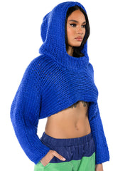 WILLA CROPPED HOODED SWEATER