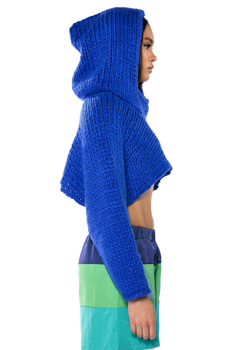 WILLA CROPPED HOODED SWEATER