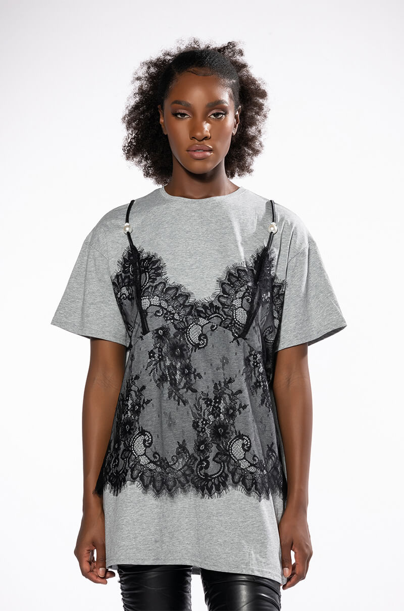 WINNY LACE DETAIL TSHIRT
