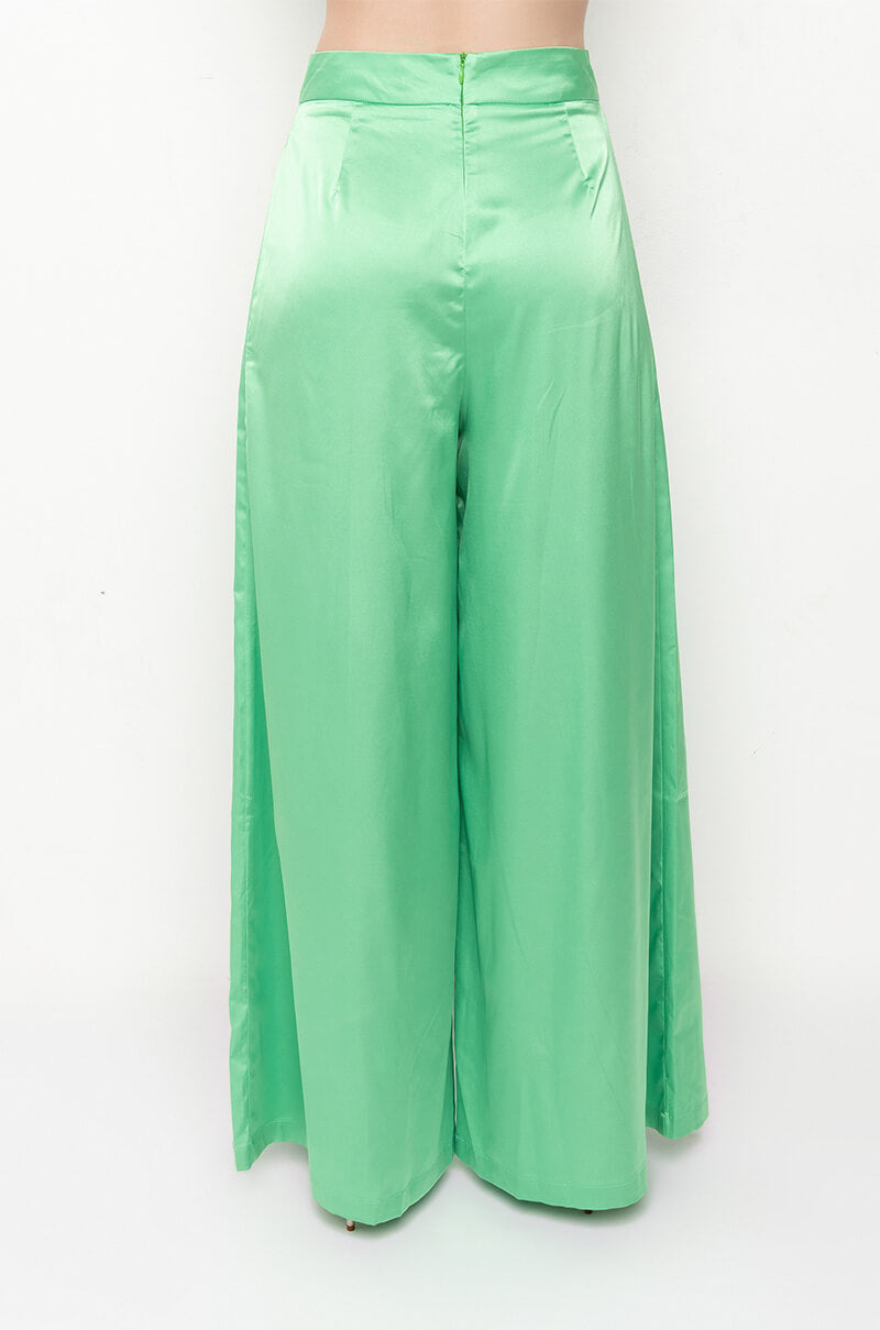 WISHFUL THINKING SATIN WIDE LEG PANT