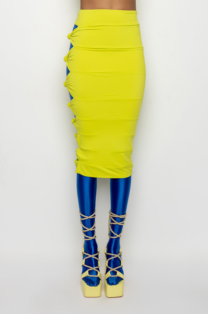 WORST BEHAVIOR CUTOUT MIDI SKIRT