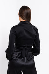 WRAP ME TIE FRONT BLOUSE