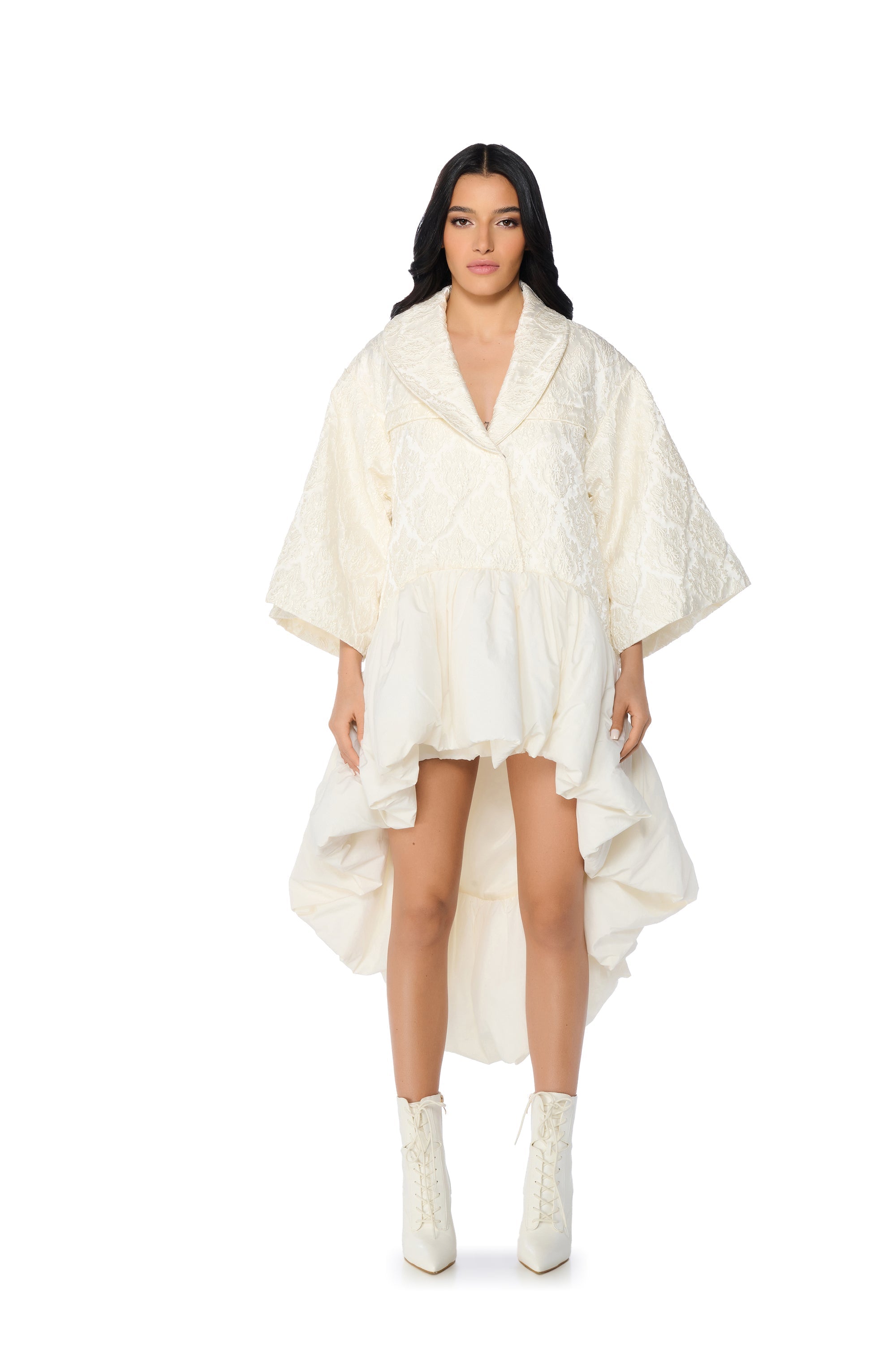 WRESTLER HI-LO BROCADE TRENCH