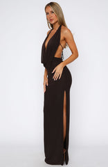 Neither One Of Us Maxi Dress Chocolate