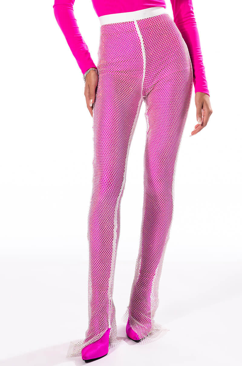 YOU CAN'T HANDLE THIS MESH RHINESTONE PANT