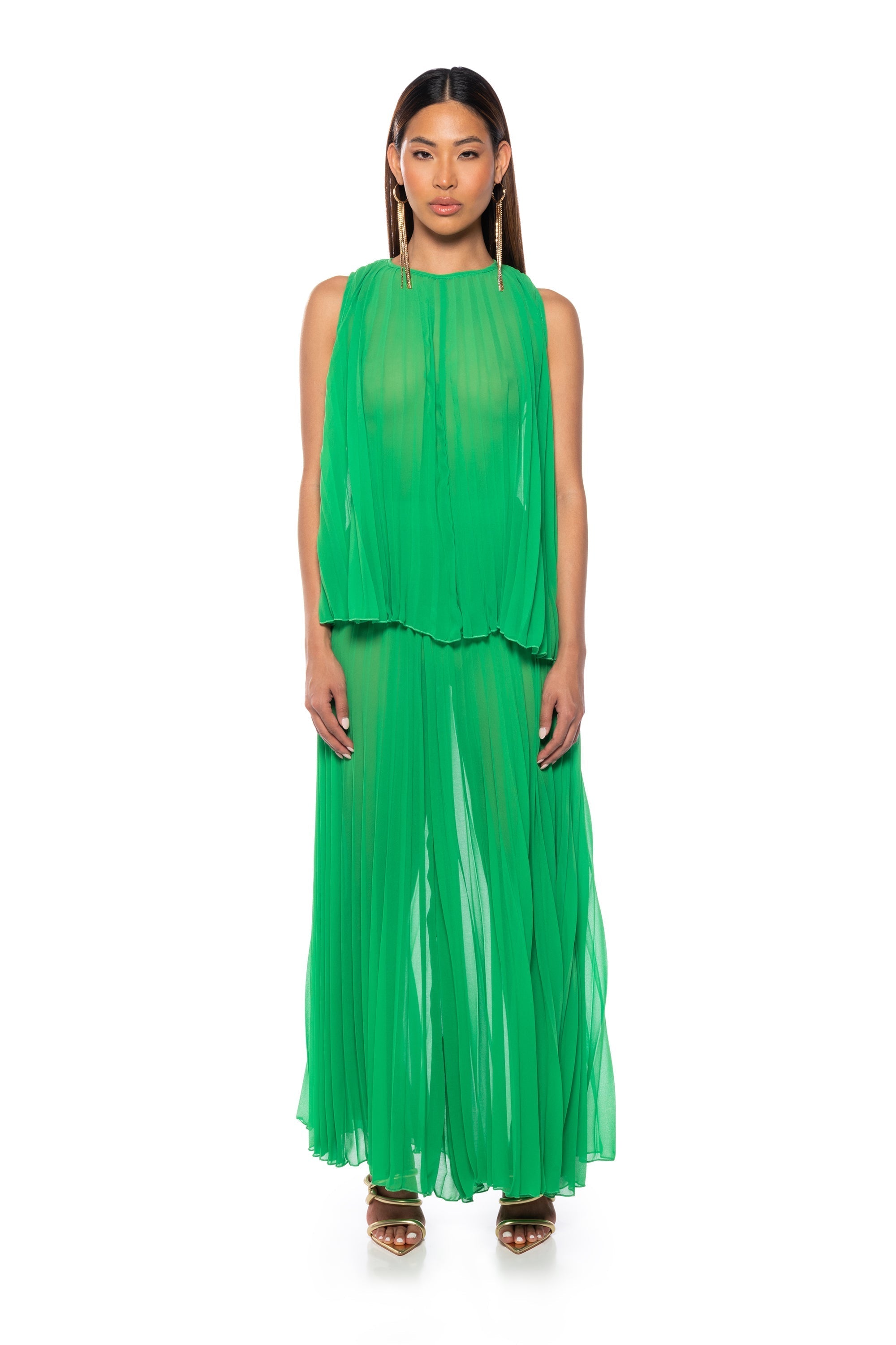 YOUR ULTIMATE PLEATED PALAZZO PANT IN GREEN