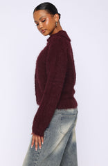 Chill Luxe Knit Cardigan Merlot