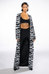 ZEBRA SEQUIN DUSTER