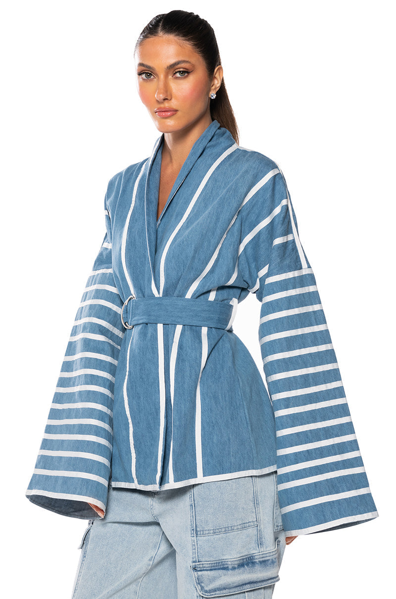 ZEN DENIM KIMONO JACKET