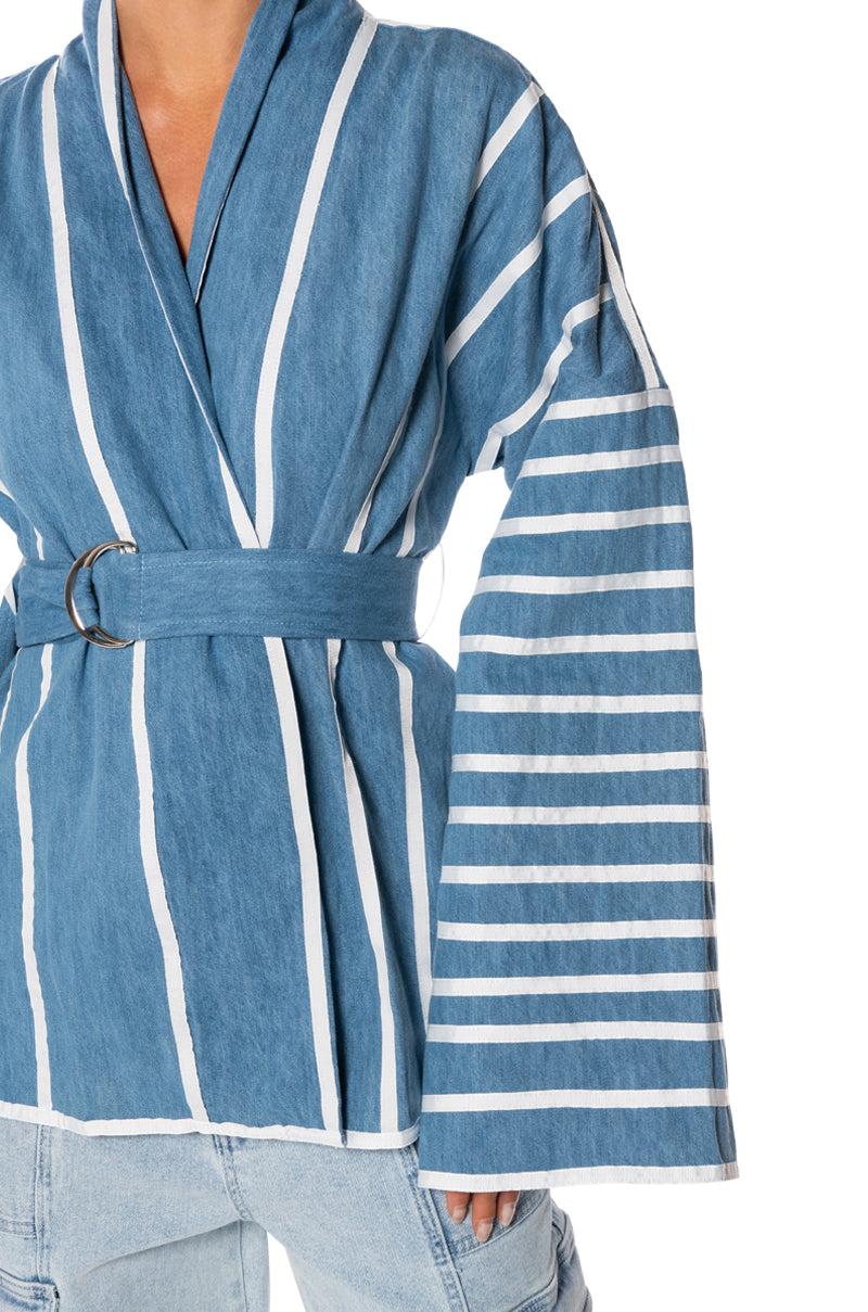 ZEN DENIM KIMONO JACKET