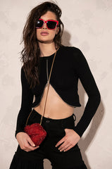 ZIP UP LONG SLEEVE TOP