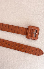 Eloise Belt Tan Croc